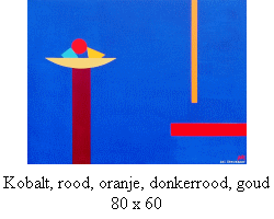 Kobalt, rood, oranje, donkerrood, goud